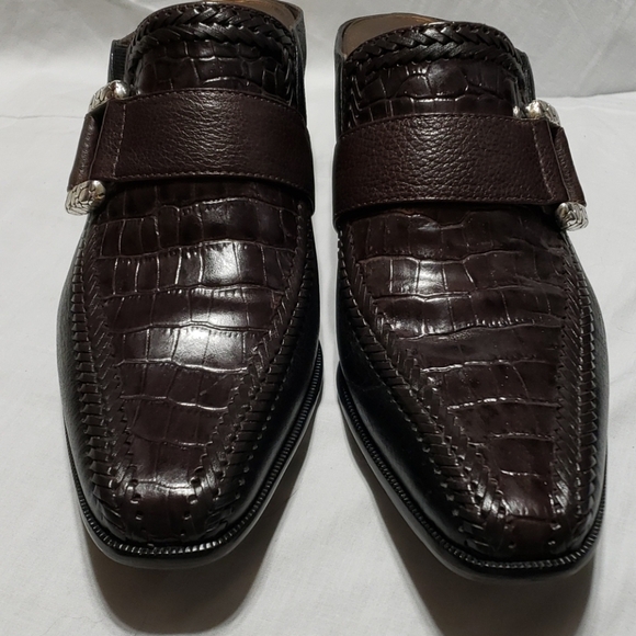 Brighton triad slip on heels croc texture brown - Picture 2 of 7